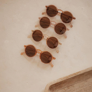 Солнцезащитные очки Mrs. Ertha "Glitter Blush", пудровые блестки